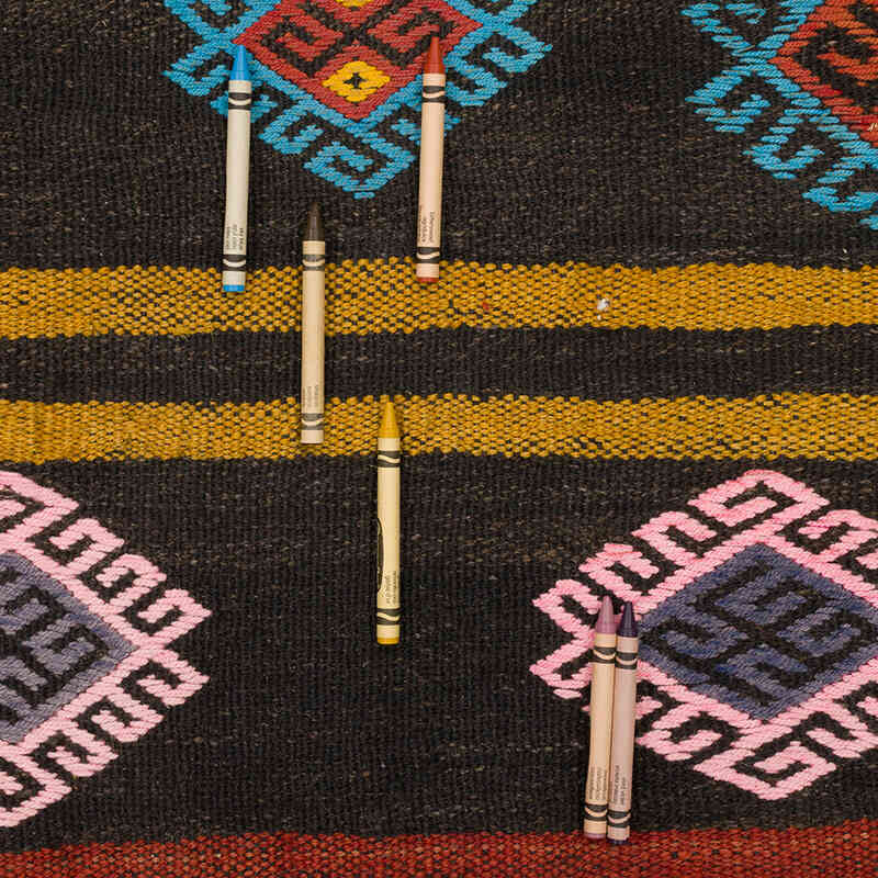 Vintage Turkish Kilim Runner - 4' 5" x 12' 8" (53" x 152") - K0069552