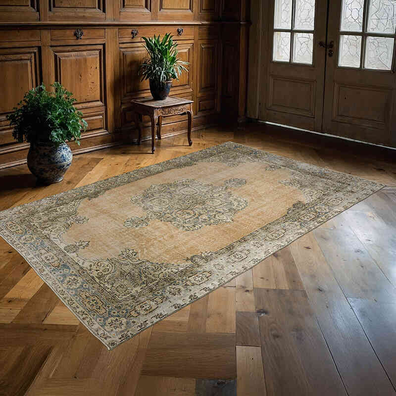 Vintage Turkish Hand-Knotted Rug - 5' 3" x 8' 5" (63" x 101") - K0069557