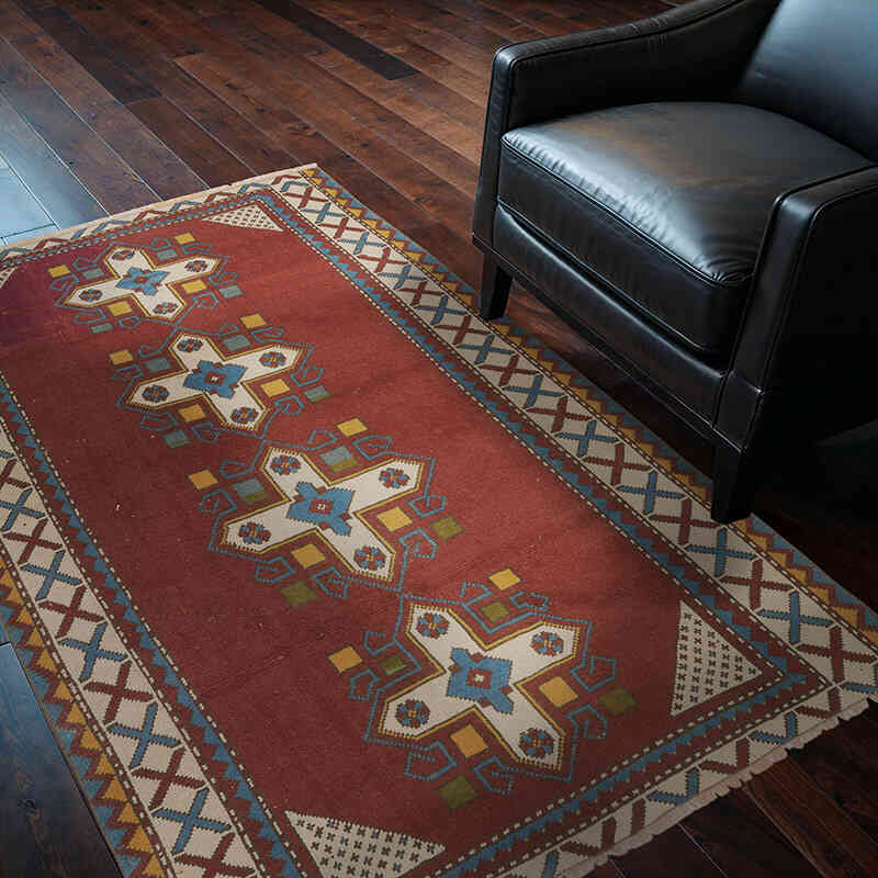 Vintage Turkish Hand-Knotted Rug - 4' 2" x 5' 10" (50" x 70") - K0069570