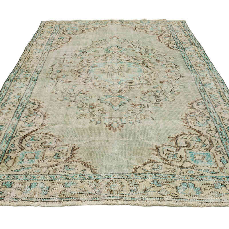 Alfombra Vintage Turca Anudada a Mano - 163 cm x 257 cm - K0069571