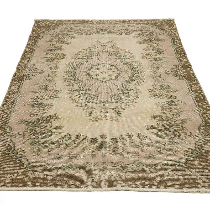 Alfombra Vintage Turca Anudada a Mano - 113 cm x 207 cm - K0069577