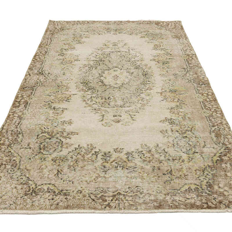 Alfombra Vintage Turca Anudada a Mano - 118 cm x 205 cm - K0069579