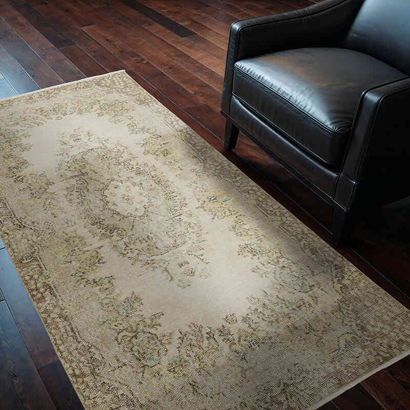 Alfombra Vintage Turca Anudada a Mano - 118 cm x 205 cm - K0069579