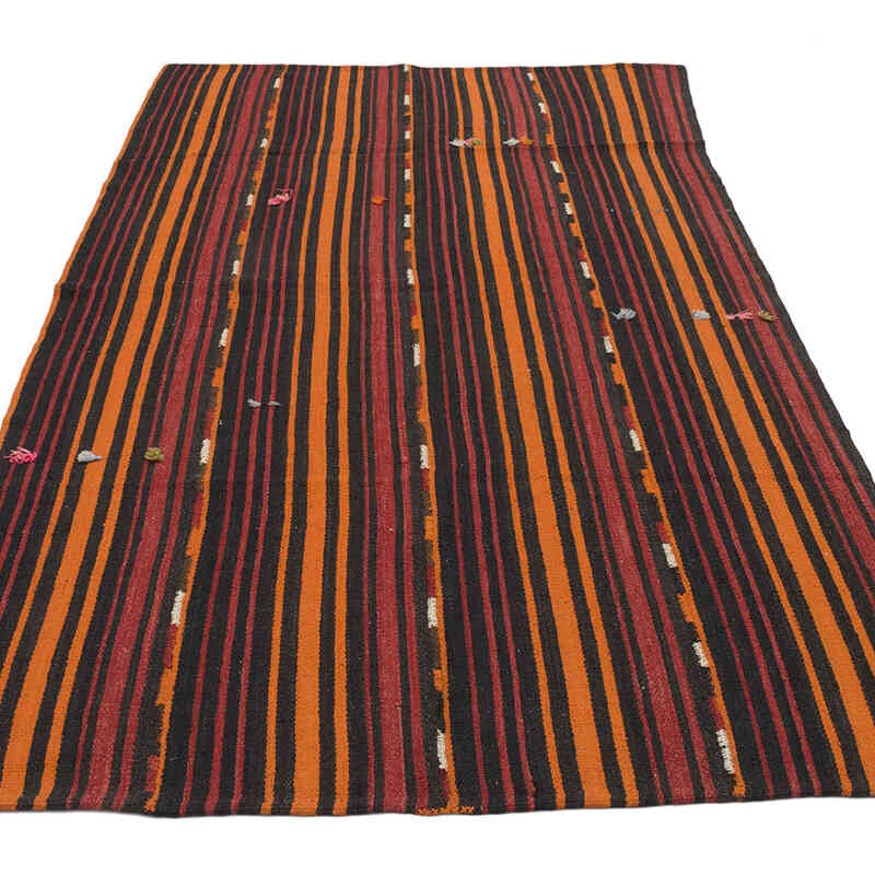 Vintage Anatolian Flatweave Rug - 4'  x 7' 7" (48" x 91") - K0069594