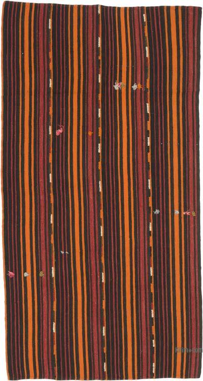 Vintage Anatolian Flatweave Rug - 4'  x 7' 7" (48" x 91")