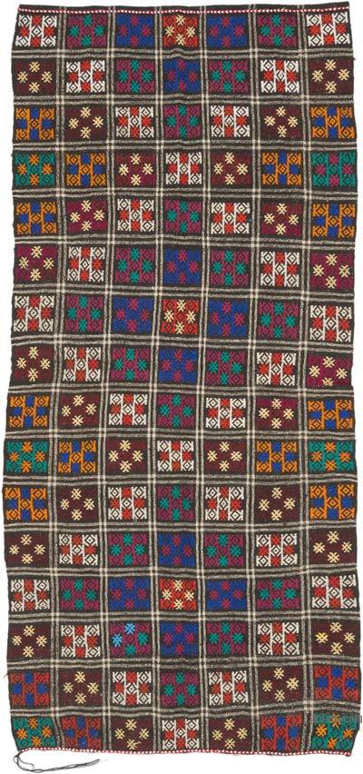Vintage Anatolian Jijim Rug - 4' 8" x 9' 9" (56" x 117")