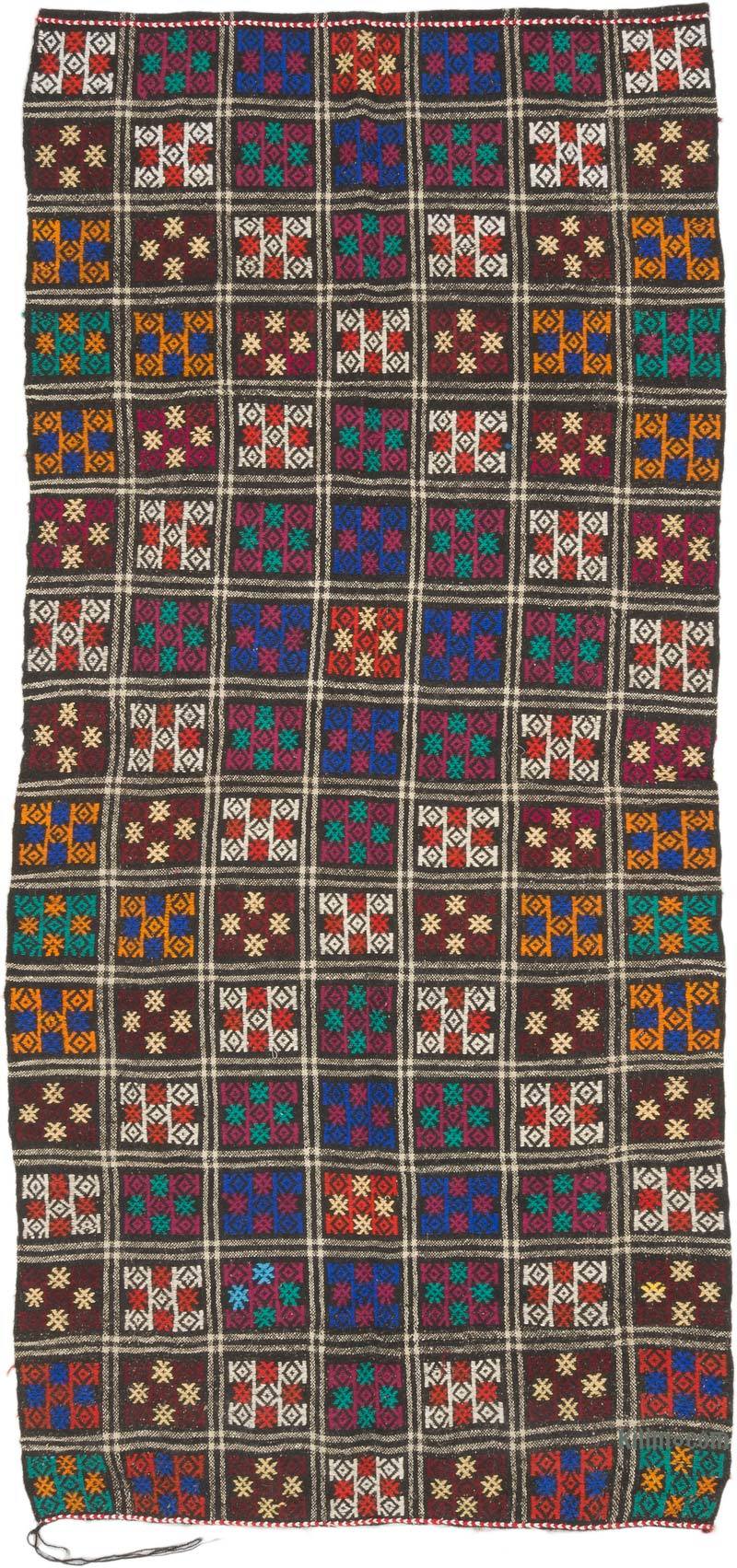 Vintage Anatolian Jijim Rug - 4' 8" x 9' 9" (56" x 117") - K0069603