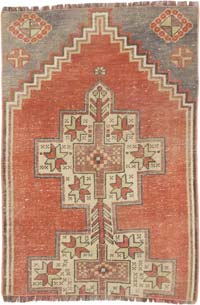 El Dokuma Vintage Halı - 77 cm x 115 cm
