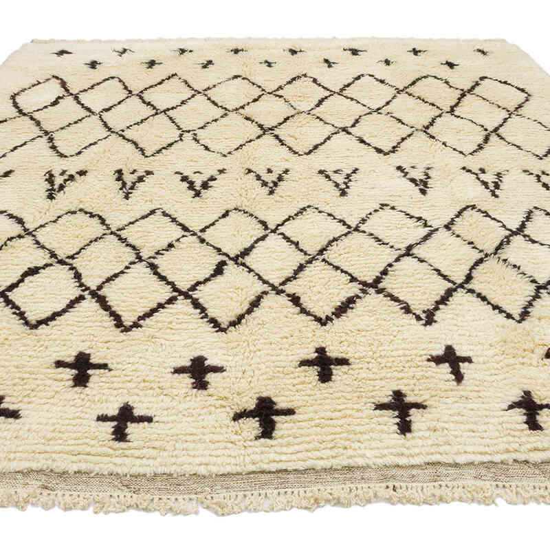 New Moroccan Style Hand-Knotted Tulu Rug - 7' 10" x 9' 2" (94" x 110") - K0069620