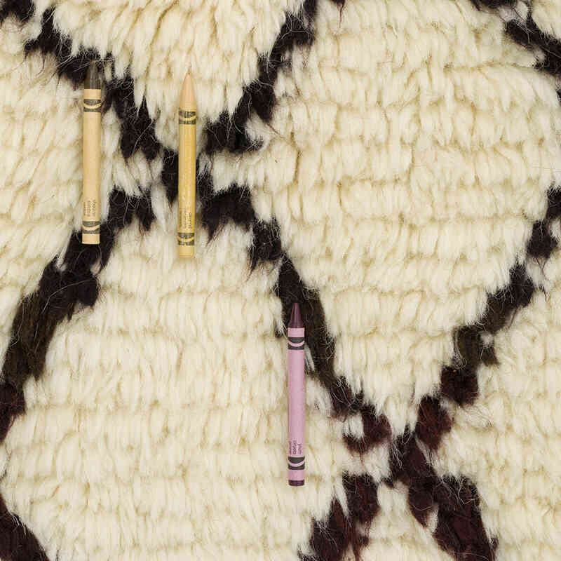 New Moroccan Style Hand-Knotted Tulu Rug - 7' 10" x 9' 2" (94" x 110") - K0069620