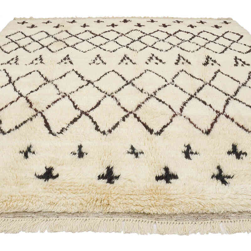 New Moroccan Style Hand-Knotted Tulu Rug - 7' 10" x 9' 2" (94" x 110") - K0069620
