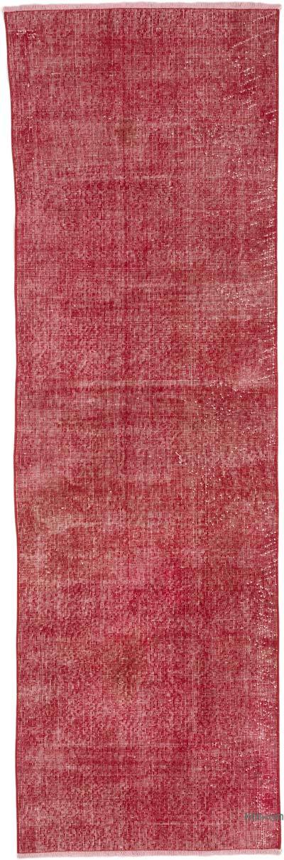 Boyalı El Dokuma Vintage Halı Yolluk - 78 cm x 247 cm