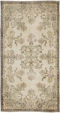 Vintage Turkish Hand-Knotted Rug - 3' 8" x 6' 11" (44" x 83")