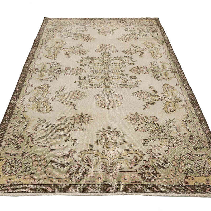 Alfombra Vintage Turca Anudada a Mano - 112 cm x 212 cm - K0069644