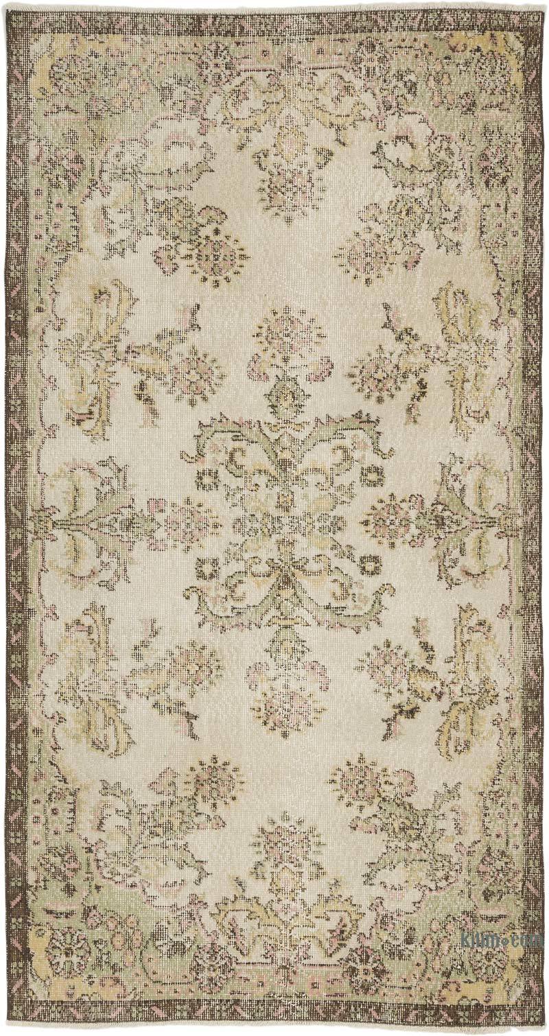 Alfombra Vintage Turca Anudada a Mano - 112 cm x 212 cm - K0069644