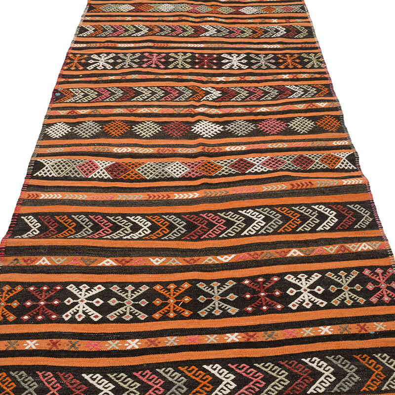Vintage Turkish Kilim Runner - 3' 4" x 10' 6" (40" x 126") - K0069653