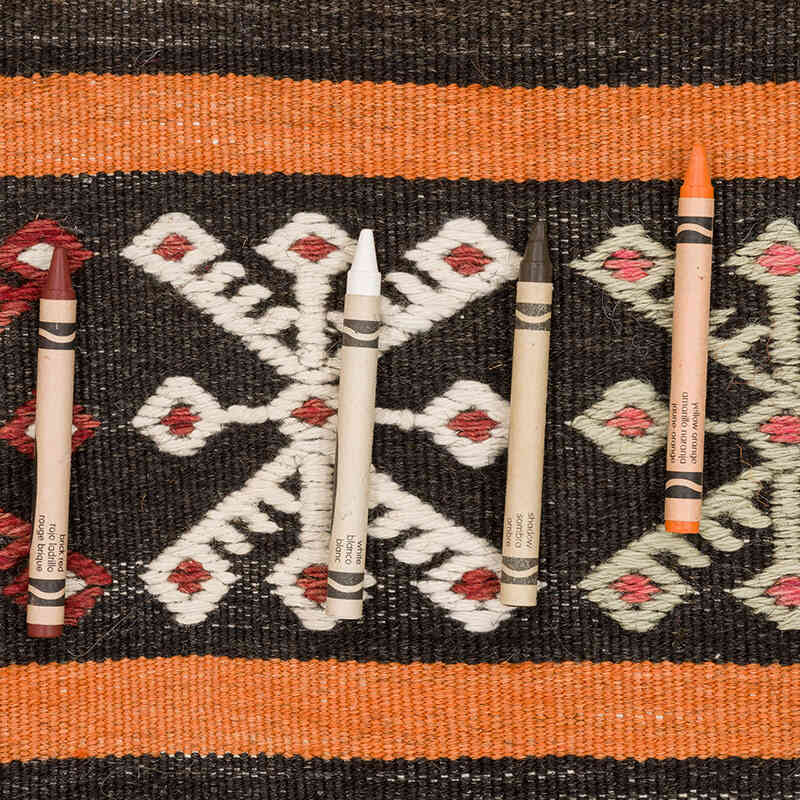 Vintage Turkish Kilim Runner - 3' 4" x 10' 6" (40" x 126") - K0069653