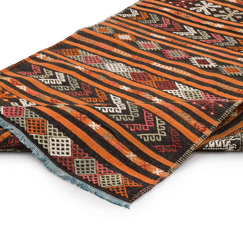Vintage Turkish Kilim Runner - 3' 4" x 10' 6" (40" x 126") - K0069653