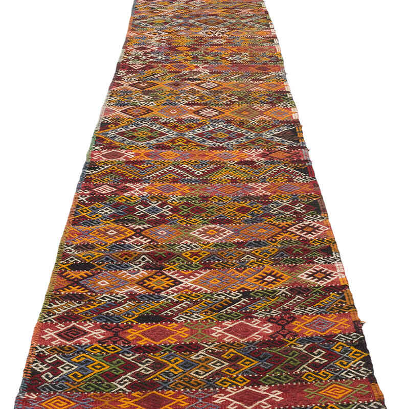 Vintage Malatya Jijim Runner - 2' 5" x 12' 10" (29" x 154") - K0069661