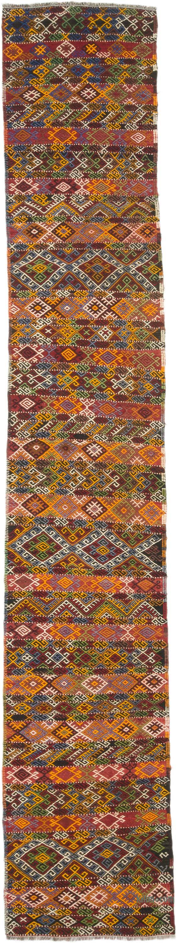 Vintage Malatya Jijim Runner - 2' 5" x 12' 10" (29" x 154") - K0069661