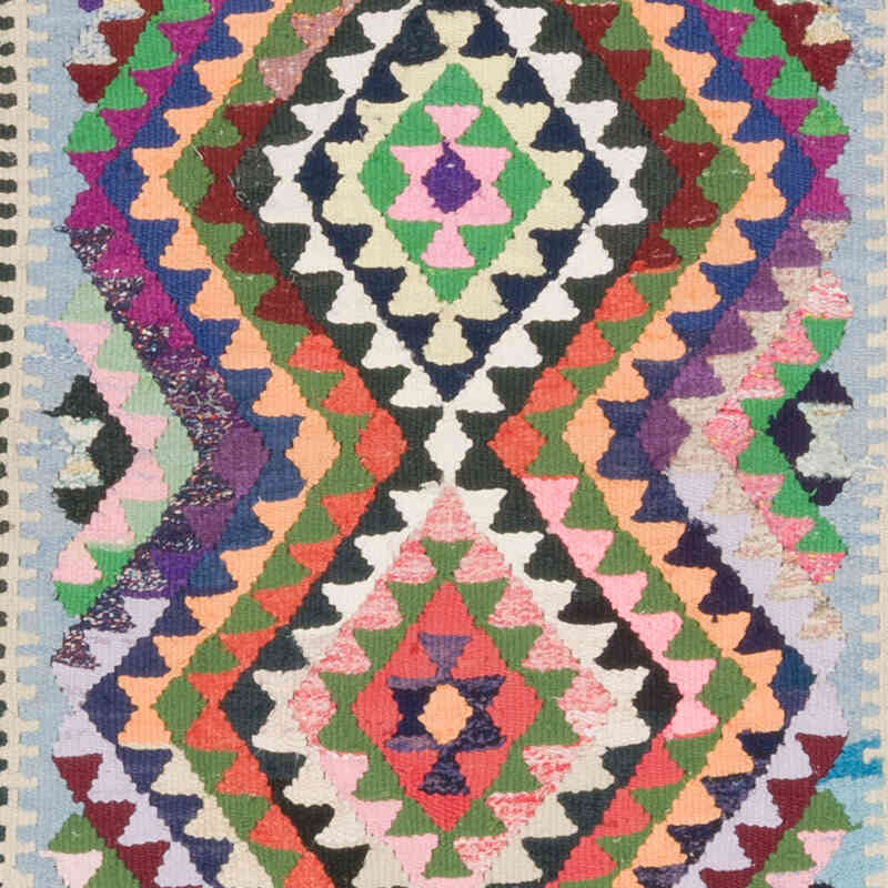 Vintage Tribal Kilim Runner - 2' 9" x 11' 7" (33" x 139") - K0069682