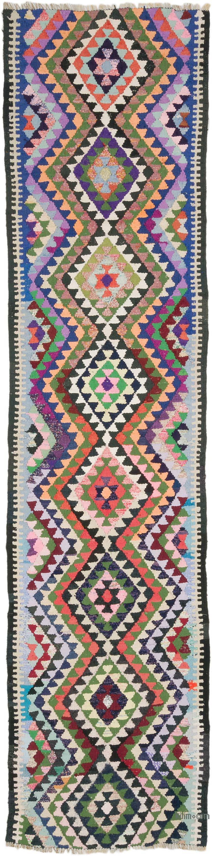 Vintage Tribal Kilim Runner - 2' 9" x 11' 7" (33" x 139") - K0069682