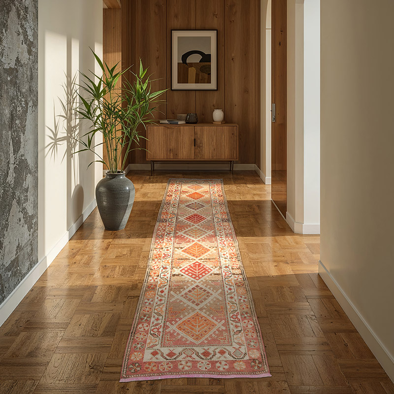 Alfombra Vintage de pasillo - 87 cm x 300 cm - K0069687