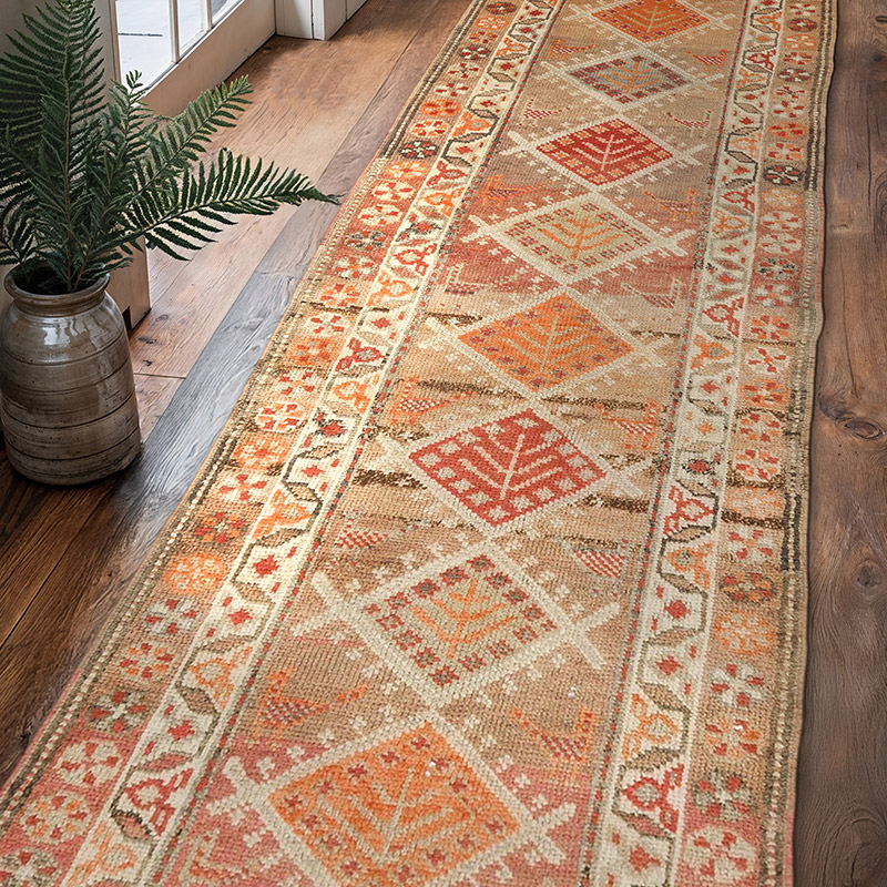 Alfombra Vintage de pasillo - 87 cm x 300 cm - K0069687