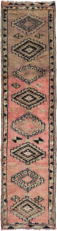Vintage Tribal Runner Rug - 2' 10" x 11' 9" (34" x 141")