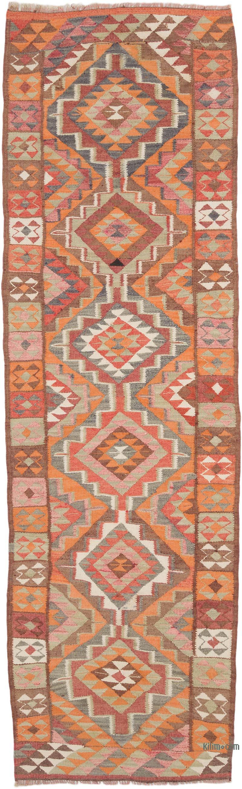 Vintage Anadolu Kilim Yolluk - 95 cm x 320 cm - K0069692