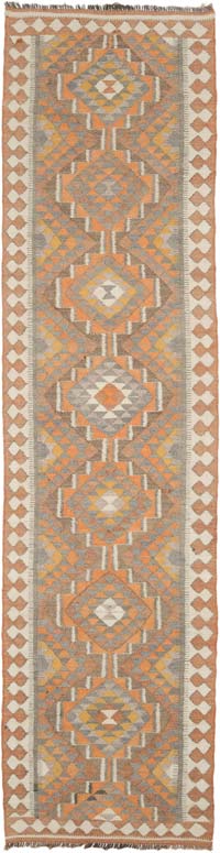 Alfombra Kilim Tribal Vintage - 94 cm x 372 cm