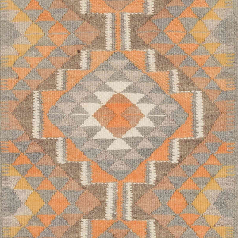 Vintage Tribal Kilim Runner - 3' 1" x 12' 2" (37" x 146") - K0069693