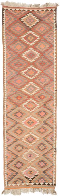 Vintage Anadolu Kilim Yolluk - 99 cm x 325 cm
