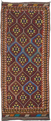 Vintage Anatolian Jijim Rug - 3' 10" x 9' 7" (46" x 115")