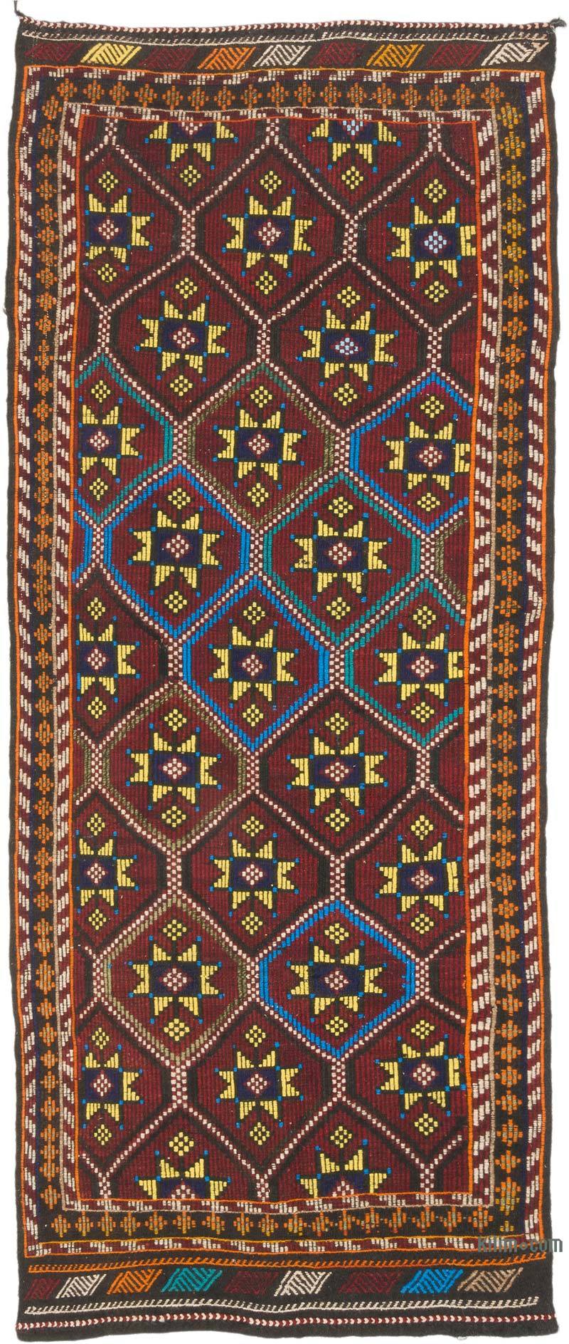Vintage Anatolian Jijim Rug - 3' 10" x 9' 7" (46" x 115") - K0069700