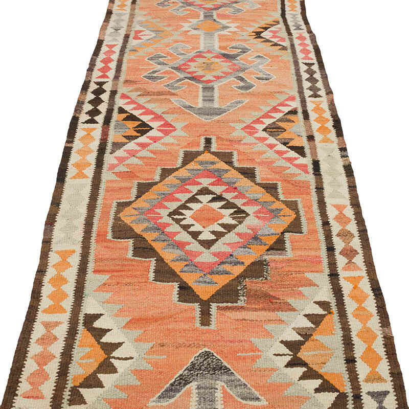 Vintage Tribal Kilim Runner - 3' 2" x 11' 9" (38" x 141") - K0069720