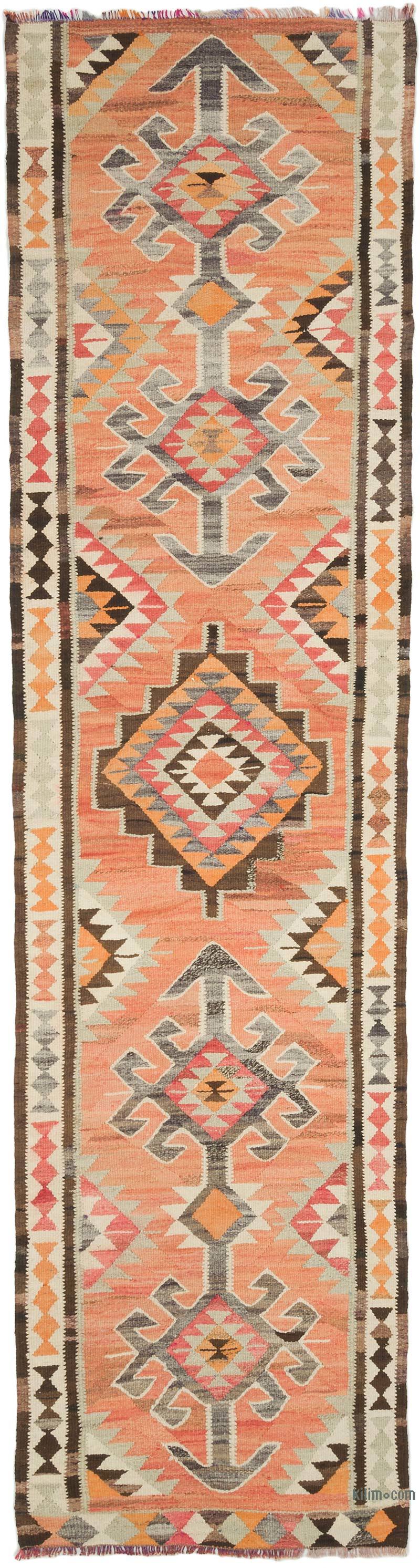 Vintage Tribal Kilim Runner - 3' 2" x 11' 9" (38" x 141") - K0069720