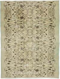 Vintage Turkish Hand-Knotted Rug - 5' 7" x 7' 3" (67" x 87")