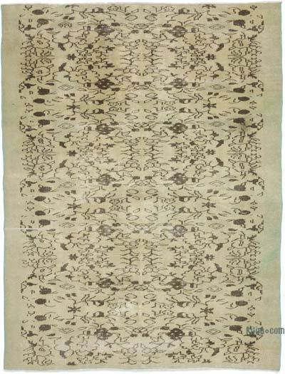 Vintage Turkish Hand-Knotted Rug - 5' 7" x 7' 3" (67" x 87")