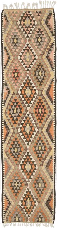 Alfombra Kilim Tribal Vintage - 91 cm x 355 cm