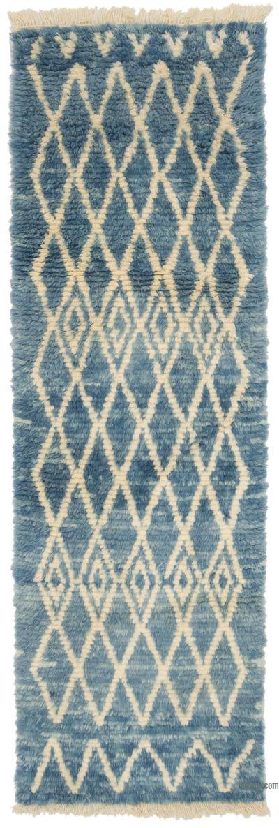 Nuevo Corredor Tulu Anudado a Mano de Estilo Marroquí - 88 cm x 275 cm