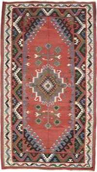 Vintage Oushak Kilim Rug - 5' 5" x 9' 7" (65" x 115")