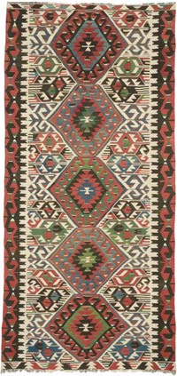 Vintage Oushak Kilim Rug - 5' 5" x 11' 5" (65" x 137")
