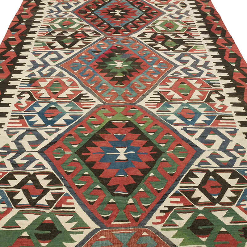 Vintage Oushak Kilim Rug - 5' 5" x 11' 5" (65" x 137") - K0069759