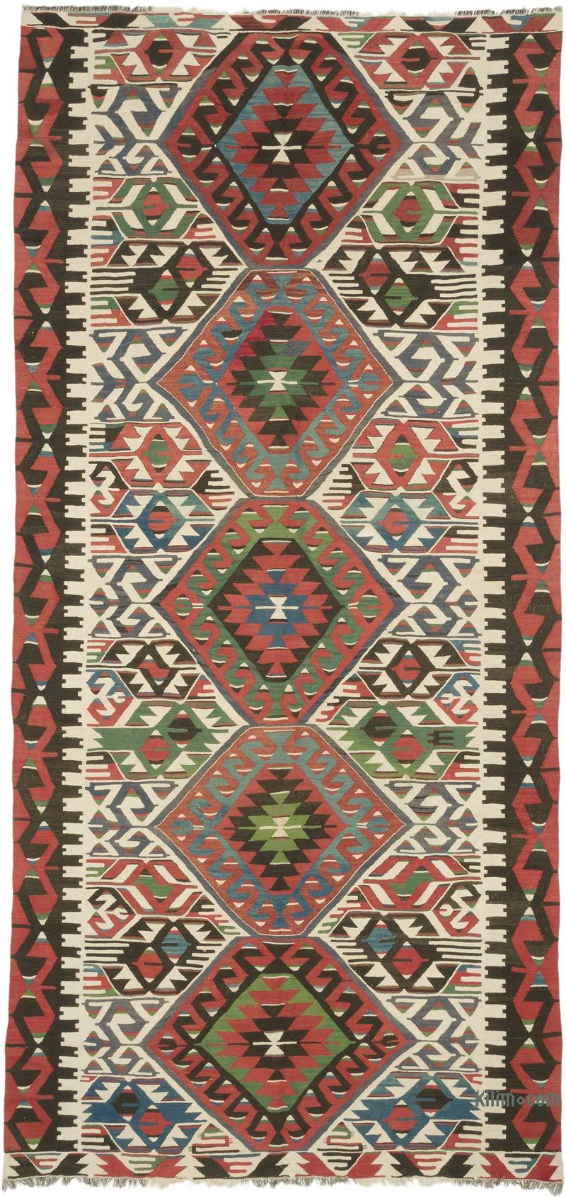 Vintage Oushak Kilim Rug - 5' 5" x 11' 5" (65" x 137") - K0069759