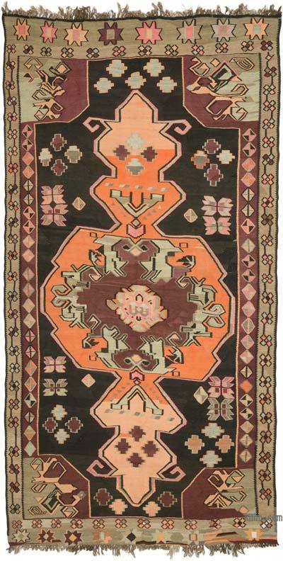Vintage Bardiz Kilim Rug - 7'  x 13' 4" (84" x 160")