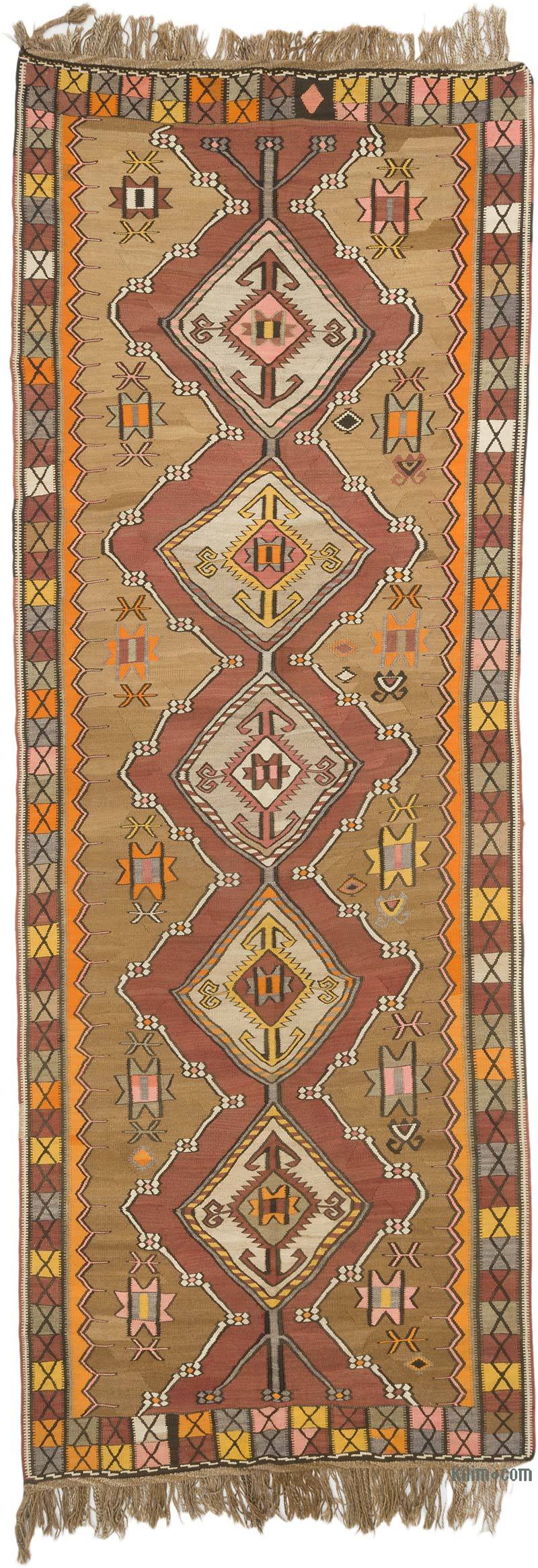 Vintage Kars Kilim Rug - 4' 11" x 13' 10" (59" x 166") - K0069770