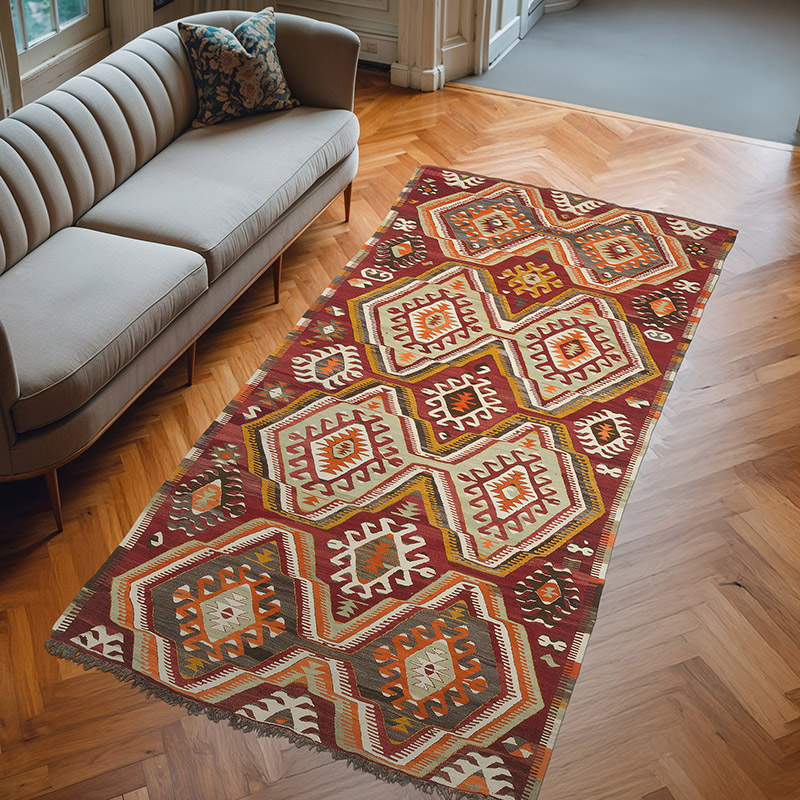 Alfombra Vintage Mut Kilim - 140 cm x 270 cm - K0069772
