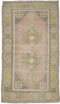 Alfombra Vintage Turca Anudada a Mano - 117 cm x 196 cm