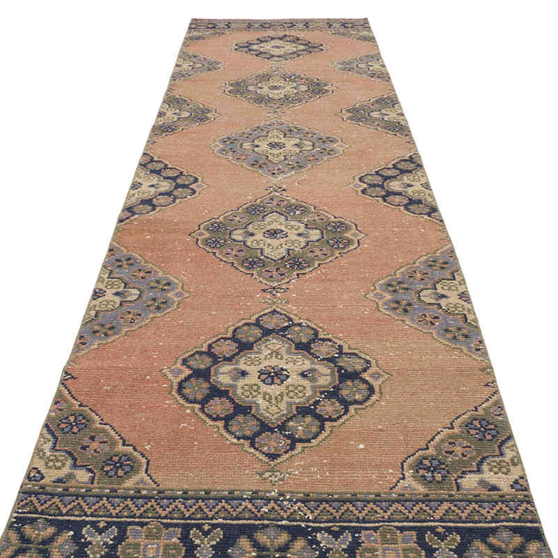 Vintage Turkish Hand-Knotted Runner - 2' 11" x 11' 6" (35" x 138") - K0069808